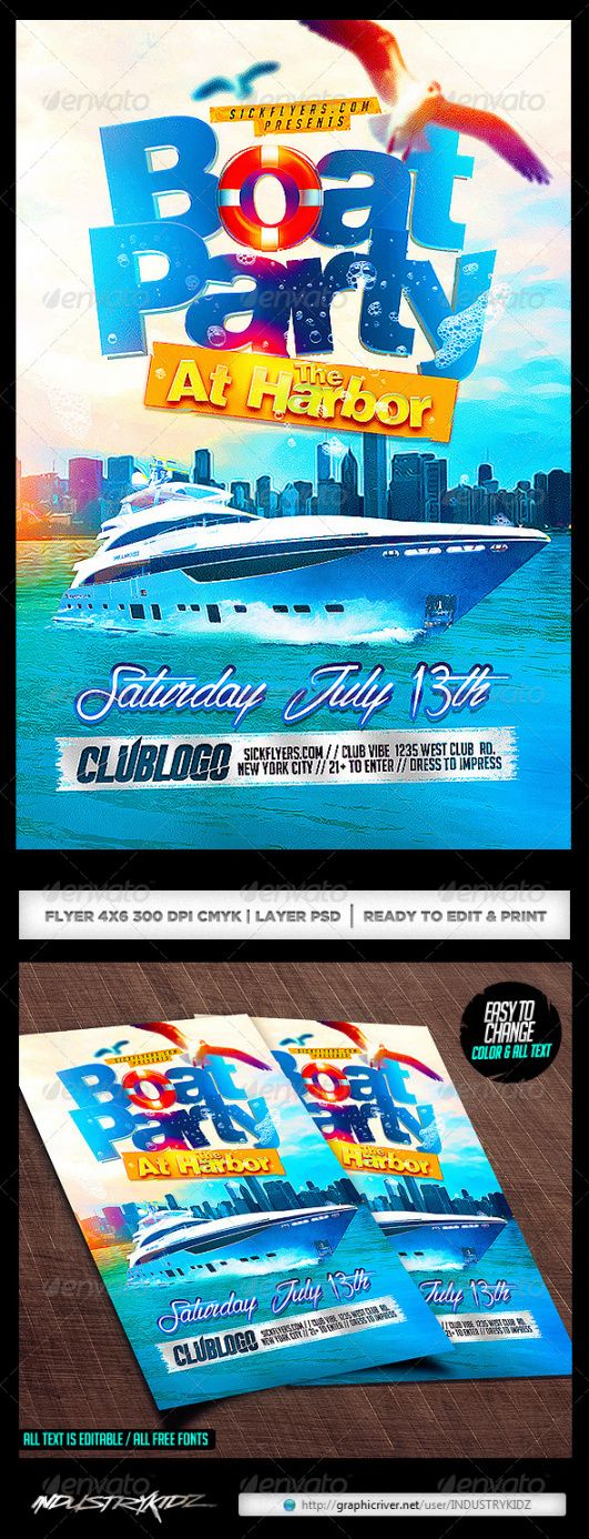 boat flyer graphics designs &amp; templates from graphicriver boat cruise flyer template and sample