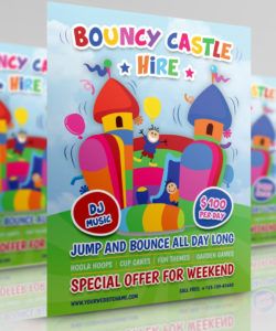 bouncy castle hire flyer template by owpictures on dribbble bounce house flyer template and sample