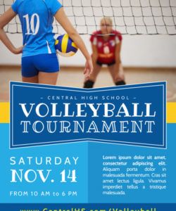 Volleyball Tournament Flyer Template