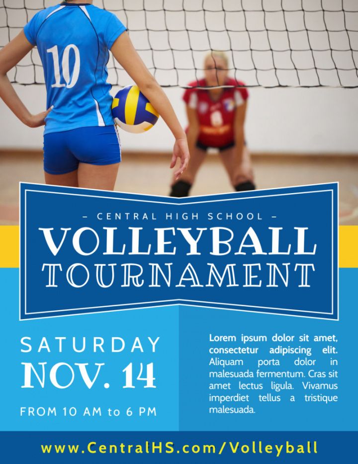 Volleyball Flyer Template Free