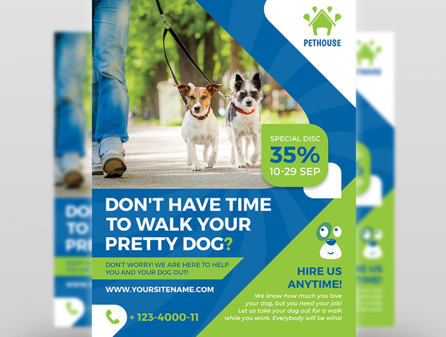 dog walker services flyer template by owpictures on dribbble dog sitting flyer template pdf