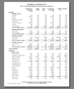 editable bizman income statements budget financial statement template word