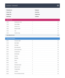 editable download your free film budget template for film &amp;amp; video fashion show budget template doc