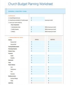 editable free 6 church budget forms in pdf  excel youth ministry budget template example