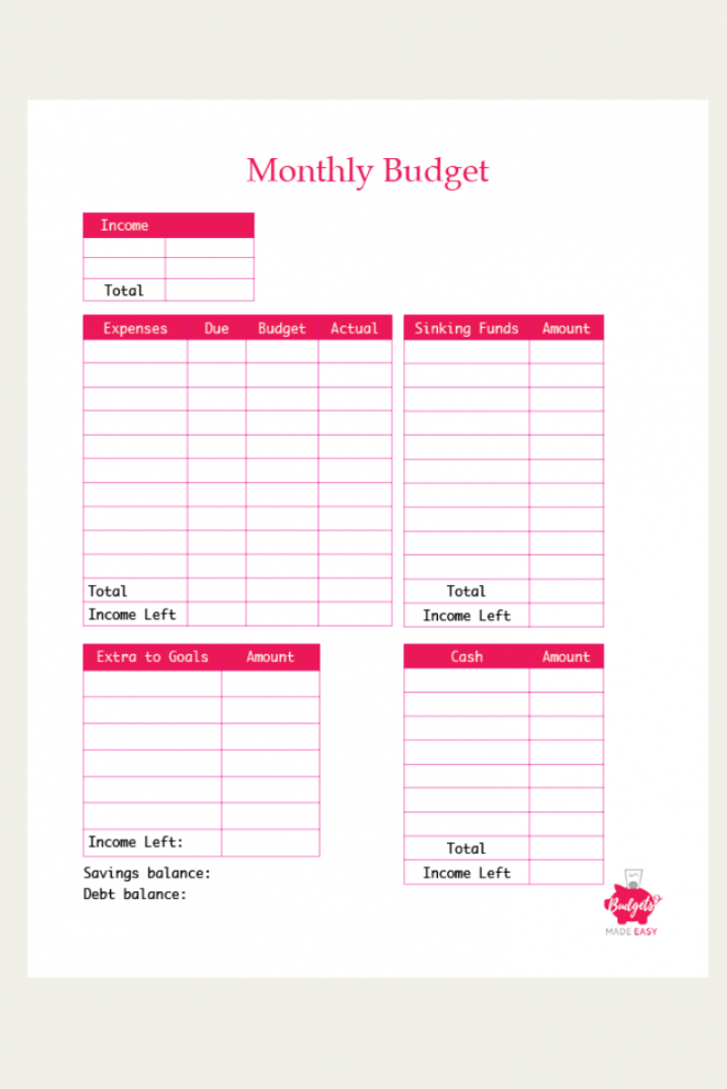 editable the most effective free monthly budget templates that will basic personal budget template sample