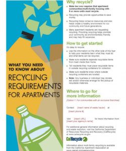 english and spanish language commercial recycling flyer community service flyer template and sample