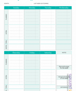 Bi Weekly Household Budget Template