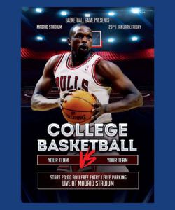 free college basketball flyer template psd basketball game flyer template