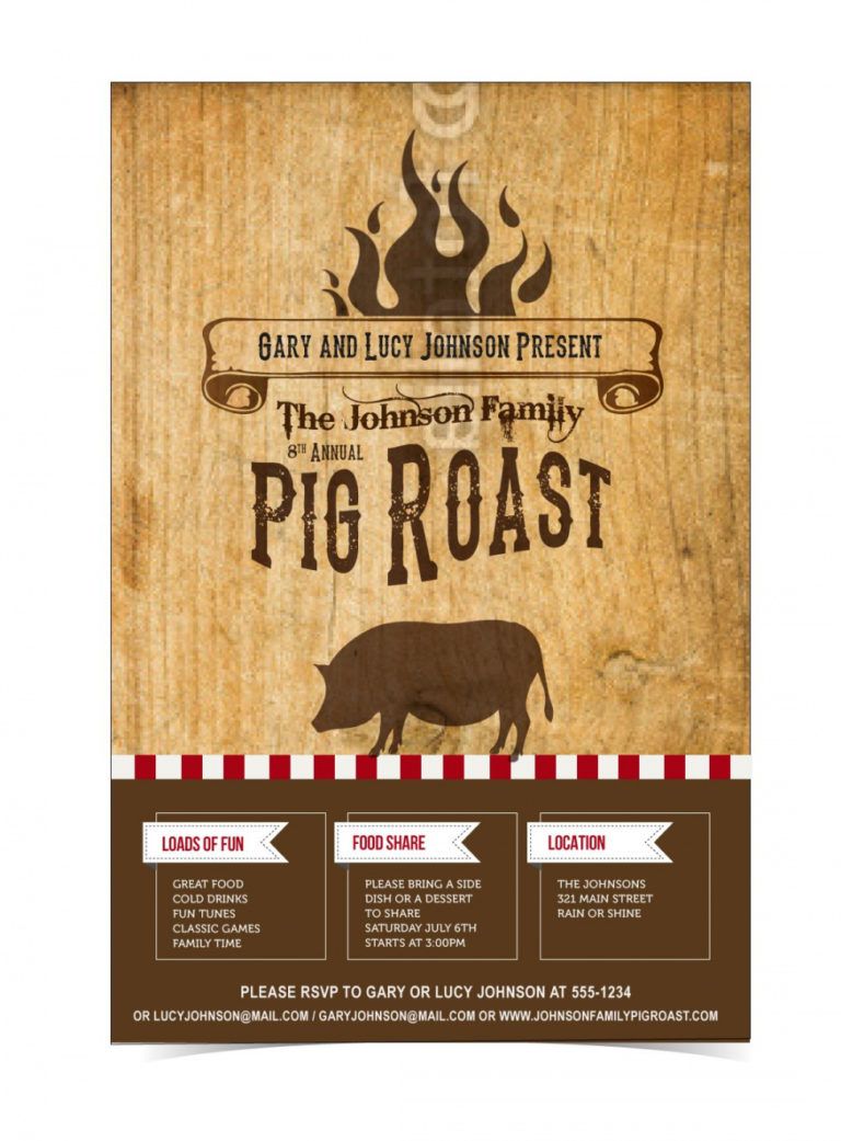 free-designcontest-pig-roast-event-ticket-poster-pig-roast-flyer