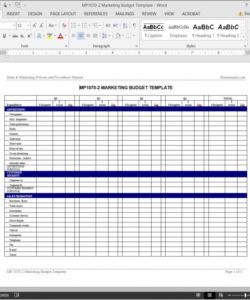 free marketing budget worksheet template  mp10702 internal audit budget template doc