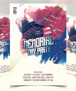 free memorial day party  free psd flyer template » free psd flyer memorial day party flyer template and sample