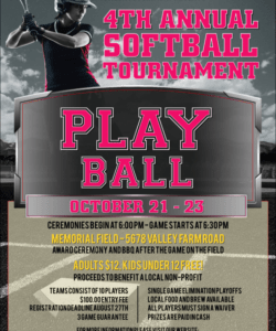 free softball challenge flyer softball fundraiser flyer template pdf