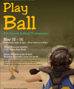 free youth softball flyer softball fundraiser flyer template pdf