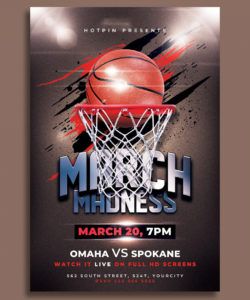 march madness basketball flyer template by hotpin on dribbble basketball game flyer template and sample