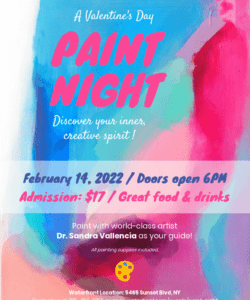paint night valentine's day event flyer template paint night flyer template