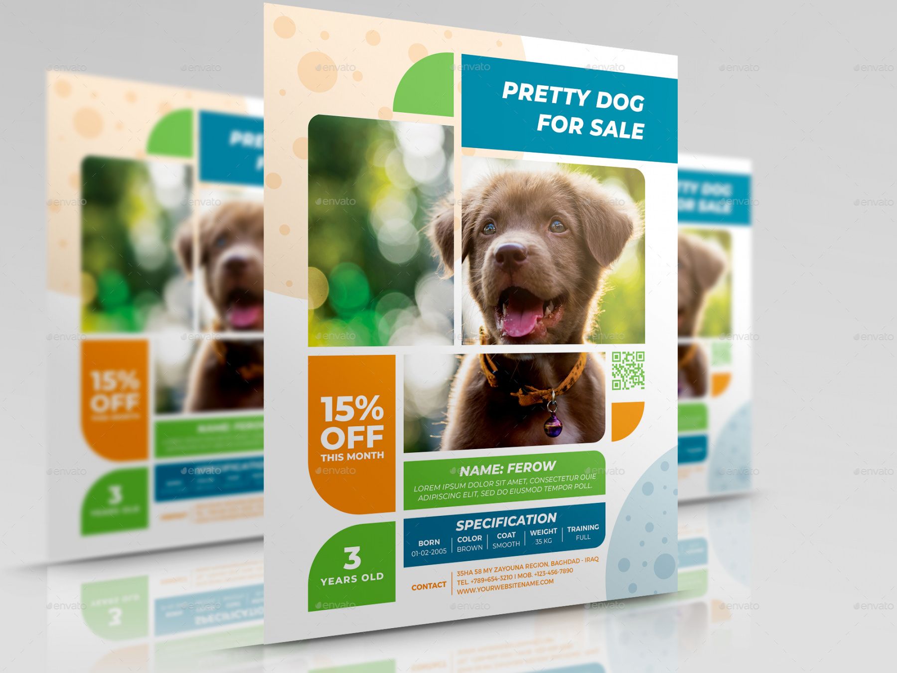 Puppies For Sale Flyer Template