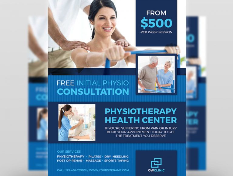 Physiotherapy Clinic Flyer Template By Owpictures On Dribbble Physical
