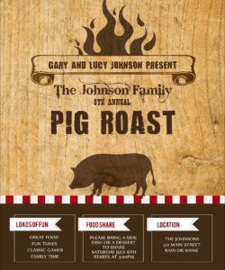 pig roast flyer pig roast flyer template