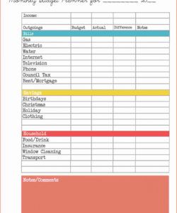 printable family budget free spreadsheet excel basic home monthly personal household budget template