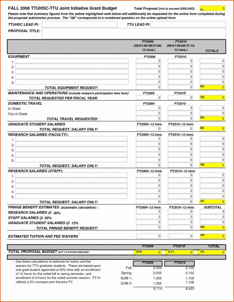 Printable Grant Budget Template Excel Template Creator Grant Project ...