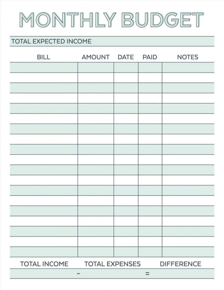 Printable Microsoft Bi Weekly Family Budget Template Monthly Excel Bi