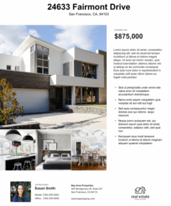 real estate flyer free templates  zillow premier agent rental property flyer template and sample