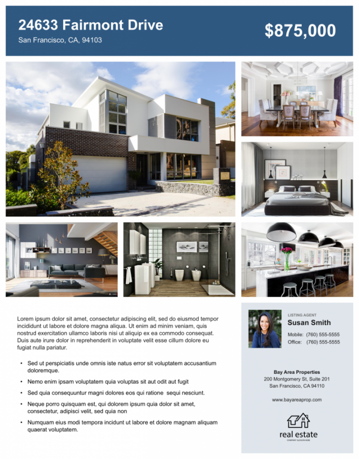 Real Estate Flyer Free Templates Zillow Premier Agent Sell ...