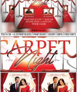 red carpet night  flyer red carpet event flyer template