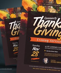 thanksgiving service flyer corporate identity template community service flyer template