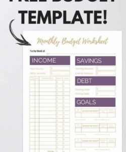 20 gorgeous free budget printables  i want a bit more single person budget template pdf