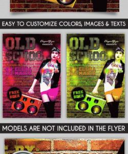 80´s old school  flyer psd template  by elegantflyer old school flyer template