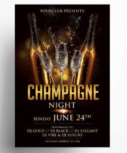 champagne night  free luxury psd flyer template  pixelsdesign service industry night flyer template