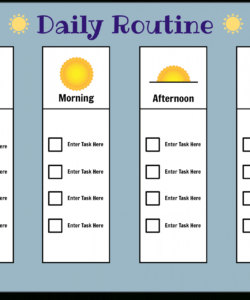 daily routine chart storyboard por postertemplates morning routine checklist template pdf