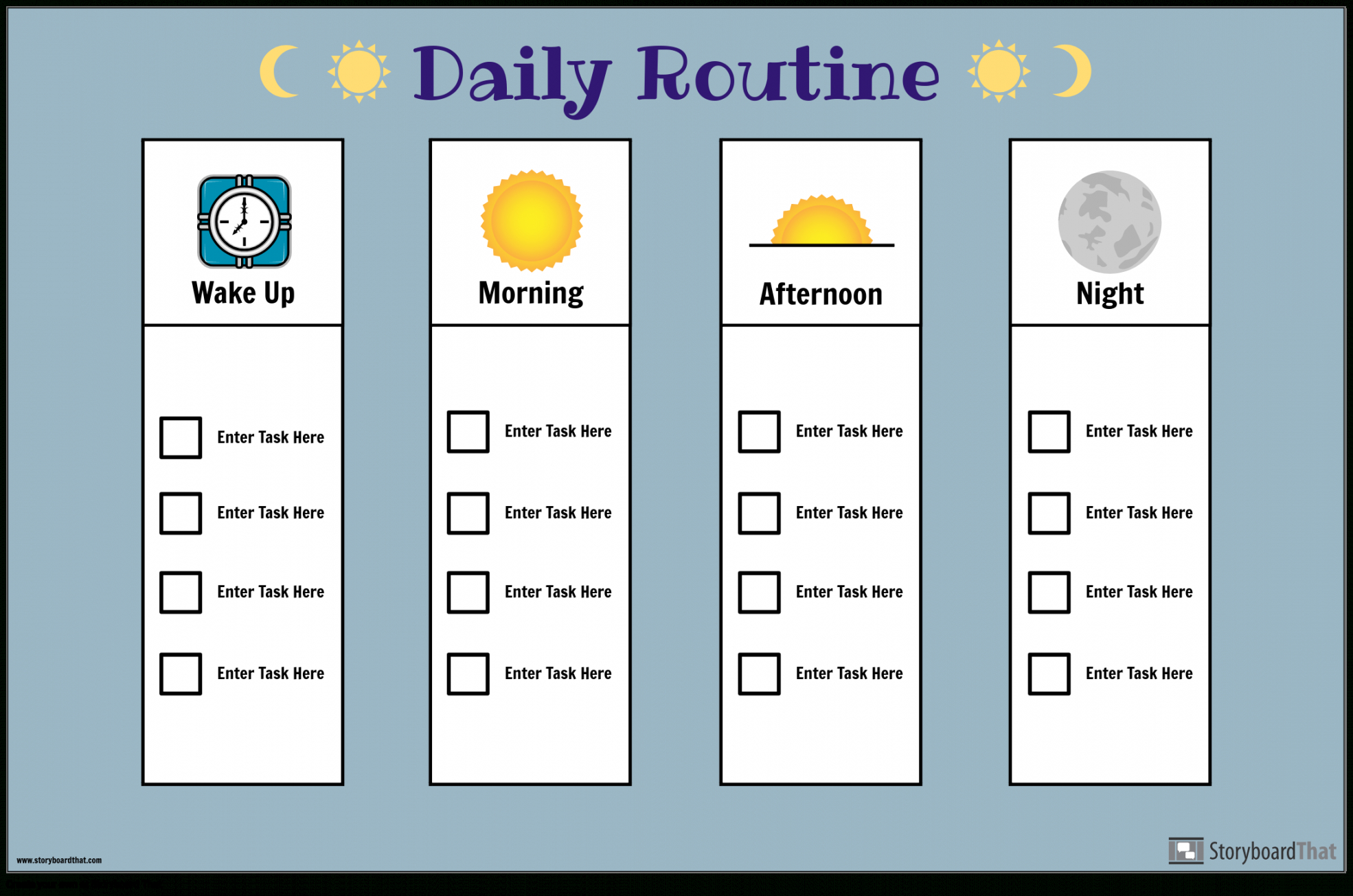 Morning Routine Checklist Template