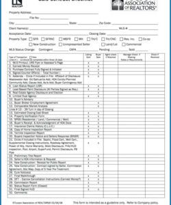 Real Estate Closing Checklist Template