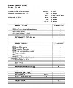 editable 33 free film budget templates excel word ᐅ templatelab independent film budget template word