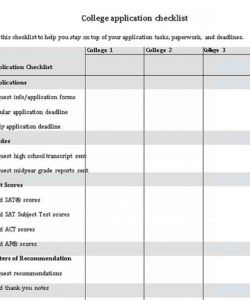 editable application checklist template  welding rodeo designer college application checklist template samples