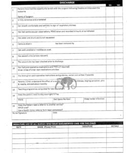 editable c010 discharge policy for adults and children 1pdf discharge planning checklist template doc