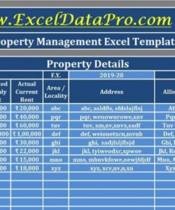 editable download rental property management excel template property management budget template