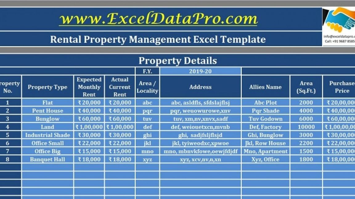 editable download rental property management excel template property management budget template