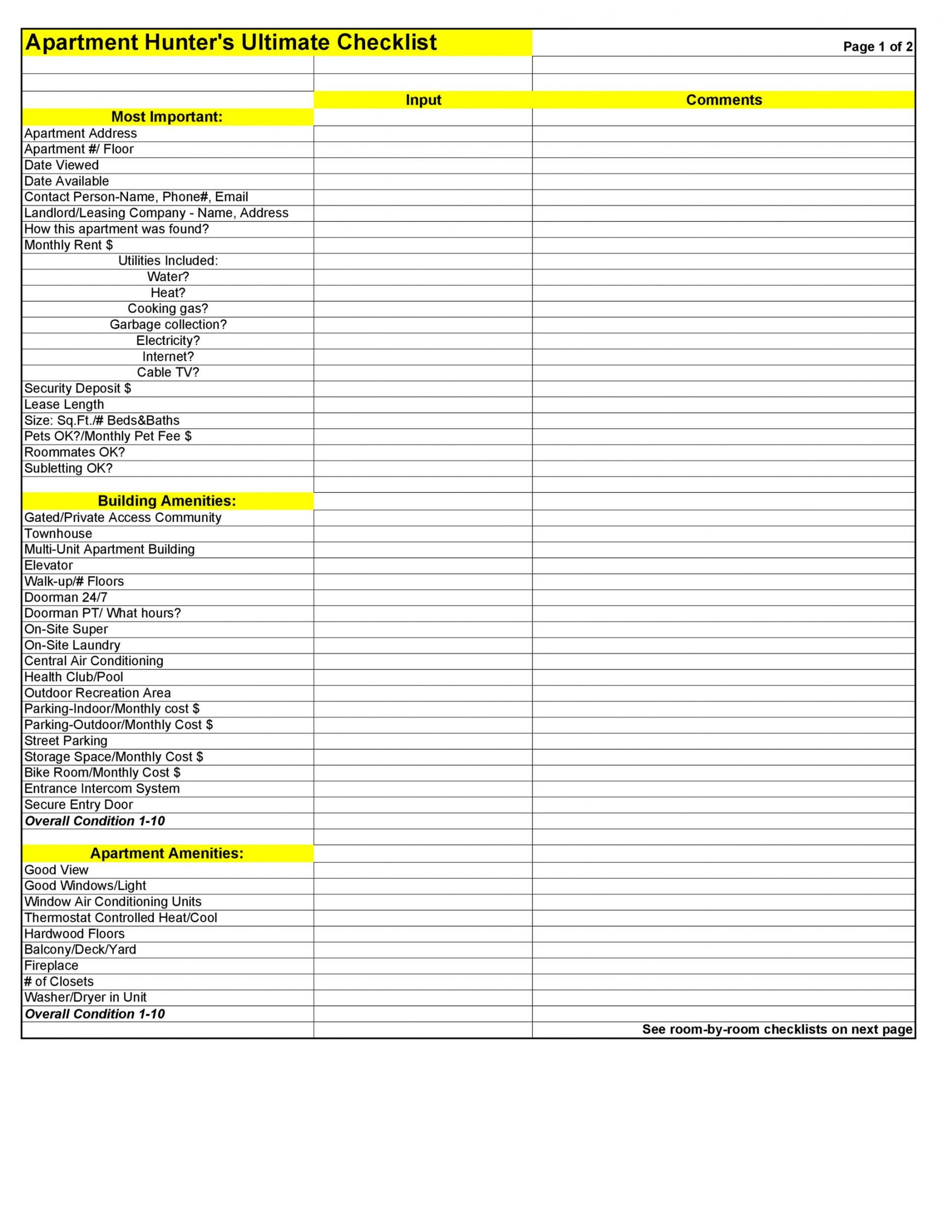 editable first  new apartment checklist  40 essential templates ᐅ apartment hunting checklist template pdf