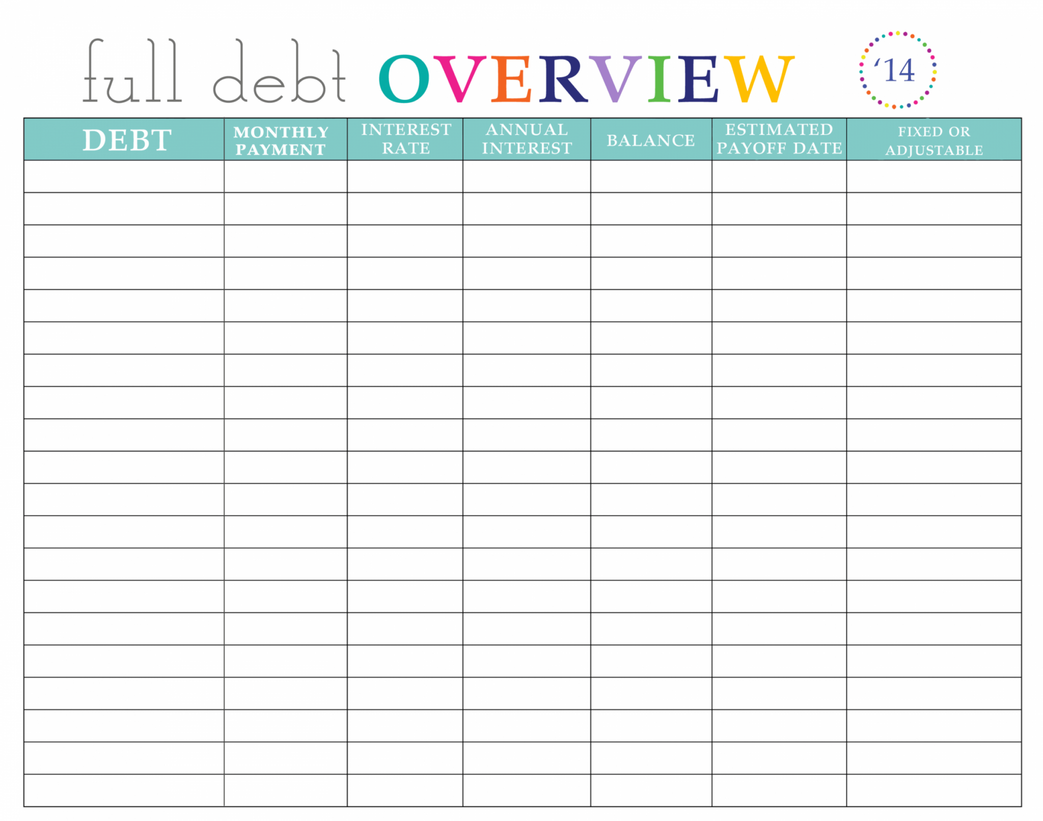 Editable Paying Off Debt Worksheets Debt Repayment Budget Template