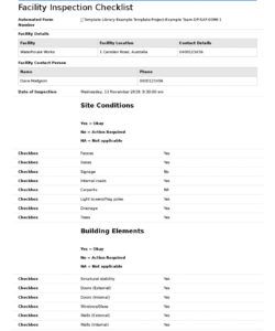 facility inspection checklist template better than excel facility maintenance checklist template samples