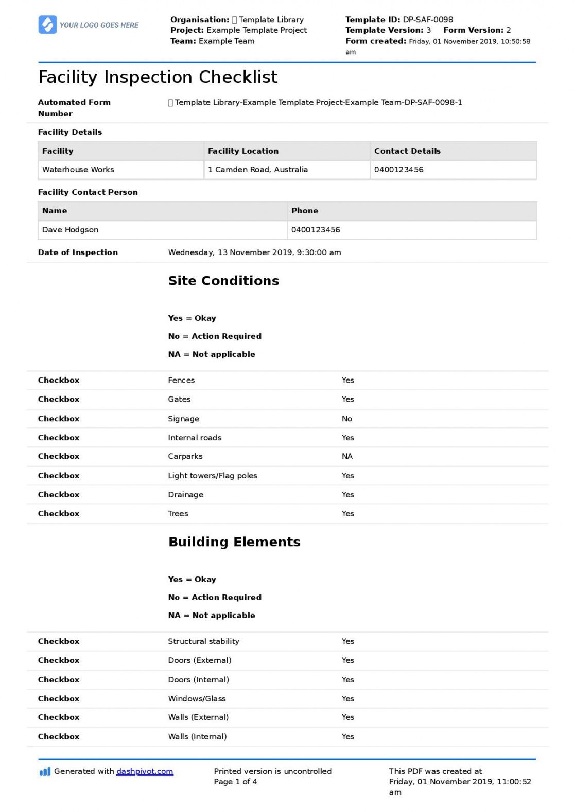 facility inspection checklist template better than excel facility maintenance checklist template samples