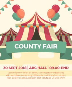 flat county fair tent festival vector illustration county fair flyer template doc