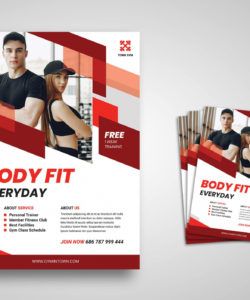 flyer template  gym town service fitness center flyer template pdf