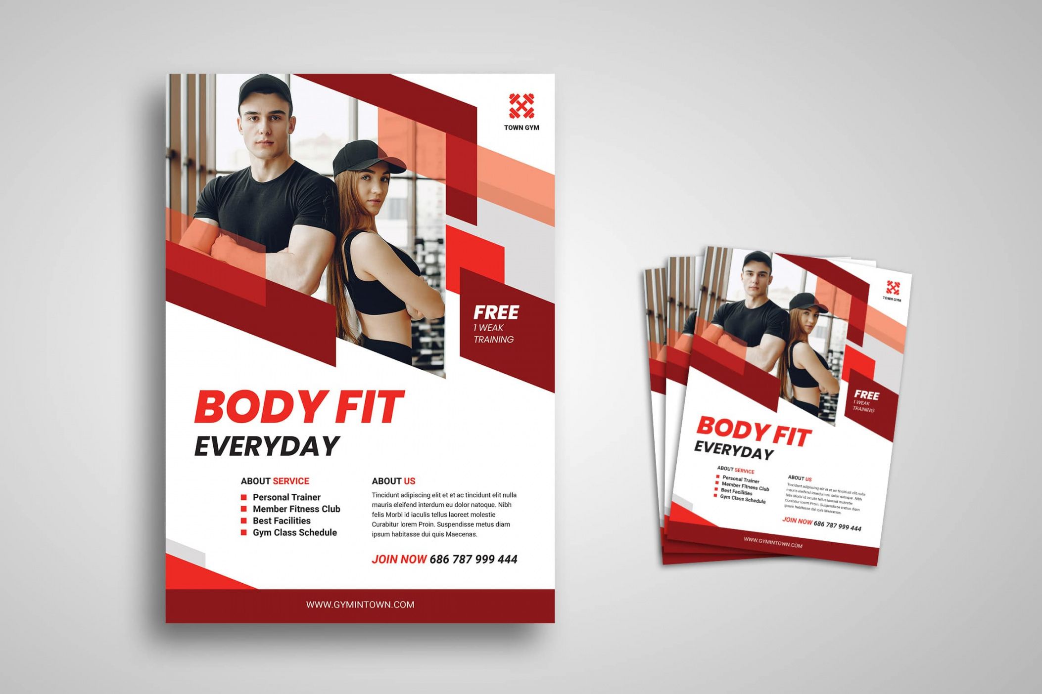 flyer template  gym town service fitness center flyer template pdf