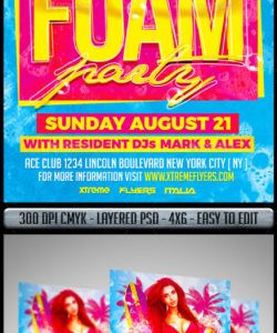 foam party flyer graphics designs &amp;amp; templates from graphicriver foam party flyer template and sample