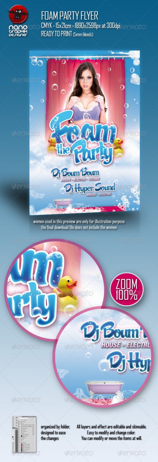 foam party flyer graphics designs &amp; templates from graphicriver foam party flyer template