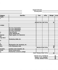 free 33 free film budget templates excel word ᐅ templatelab independent film budget template doc
